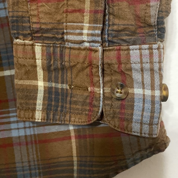 Woolrich mens shirt button down  M plaid  fall casual office Grandpa Y2k - Picture 4 of 8